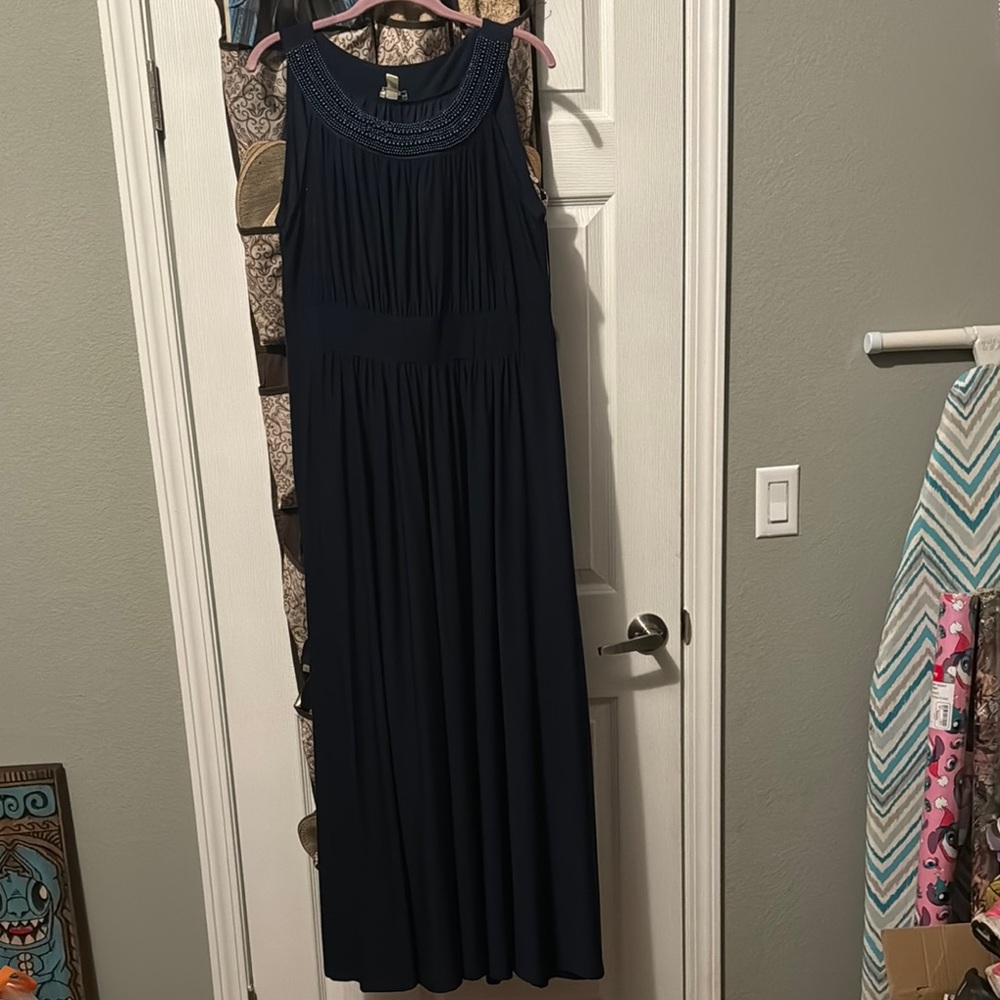 Elegant Navy Blue Maxi Dress